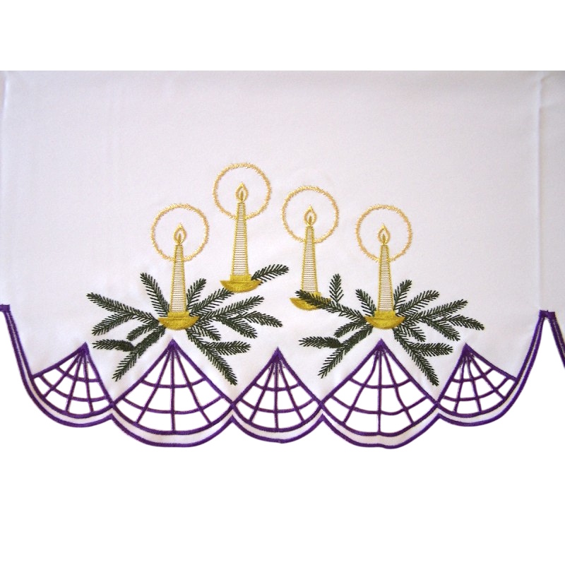 fata-altar-advent-patru-lumanari-aurii Față de altar Advent – model 2971