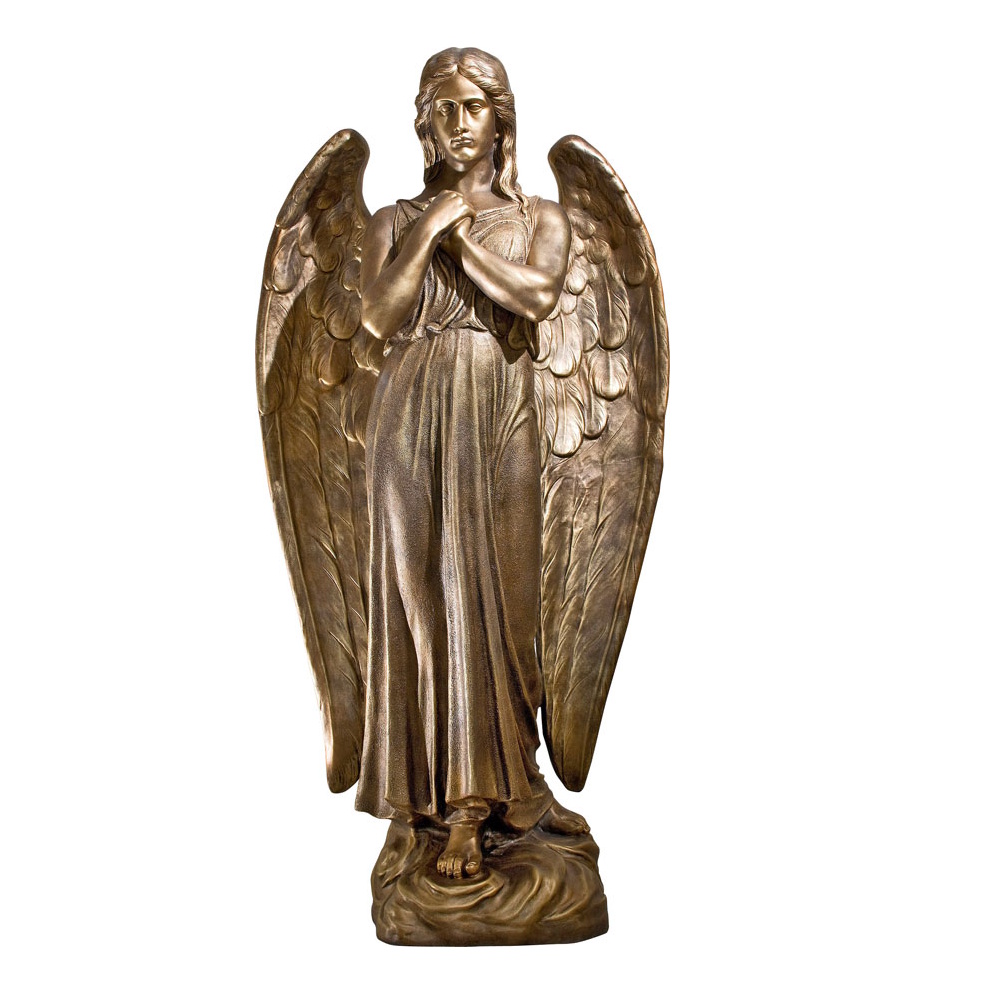 inger-maini-la-piept-bronz-140-cm Înger cu mâinile la piept, auriu – 140 cm