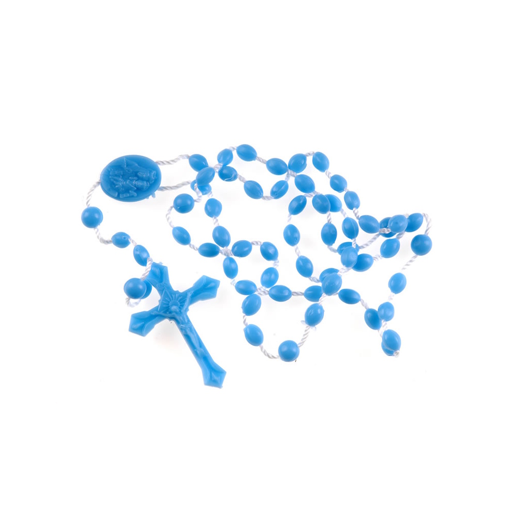 rozariu plastic albastru deschis Rozariu plastic bleu