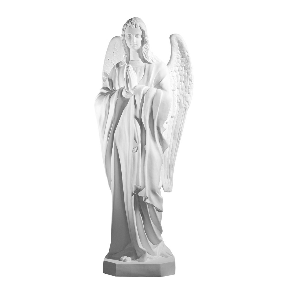 statuie-inger-rugaciune-alb-110-cm Înger în rugăciune alb – 110 cm