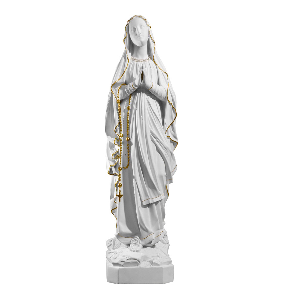 statuie-maria-de-la-lourdes-rozariu-alba-130-cm Statuie Maria de la Lourdes albă – 130 cm