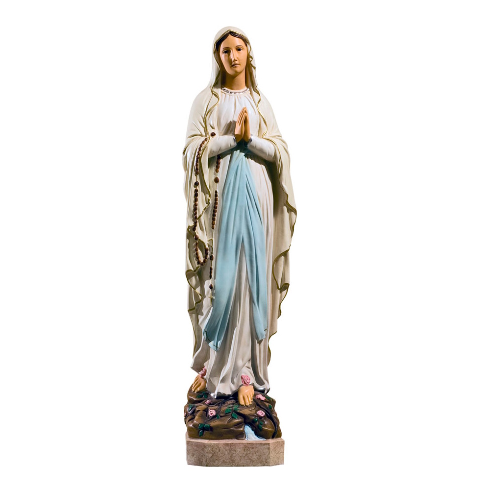 statuie-maria-de-la-lourdes-rozariu-flori-67-cm Statuie Maria de la Lourdes – 67 cm
