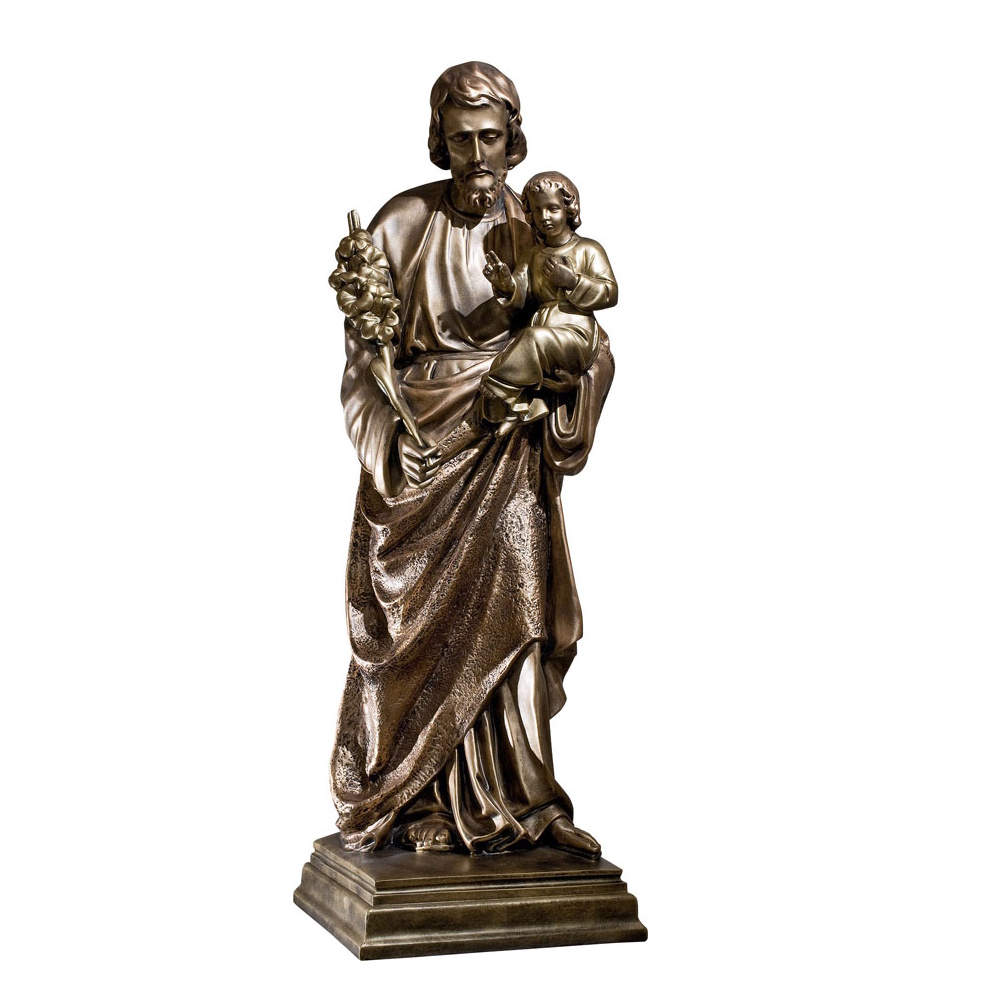 statuie-sfantul-iosif-aurie-110-cm Statuie Sfântul Iosif aurie – 110 cm