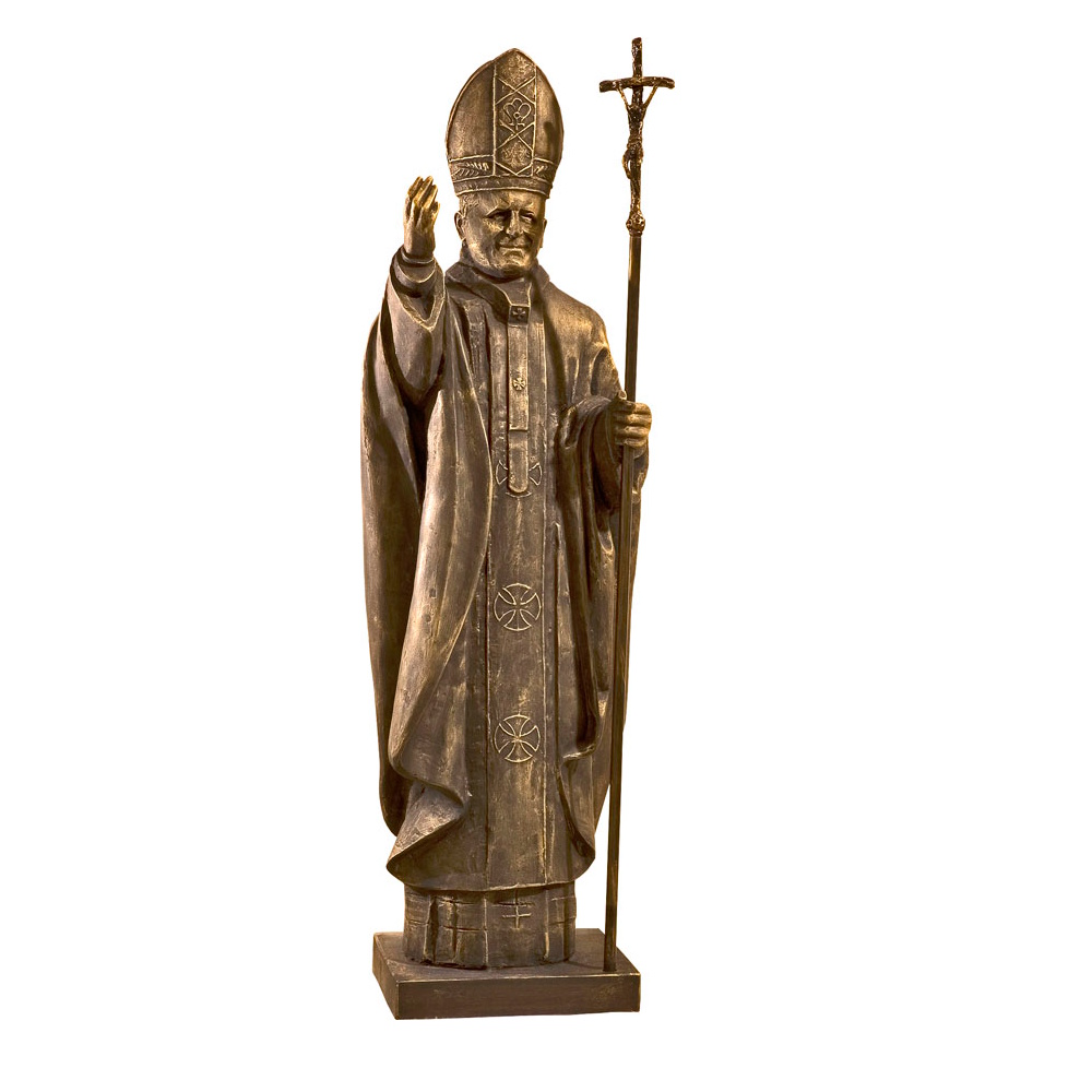 tatuie-sfantul-ioan-paul-ii-bronz-120-cm Statuie Sfântul Ioan Paul al II-lea – 120 cm