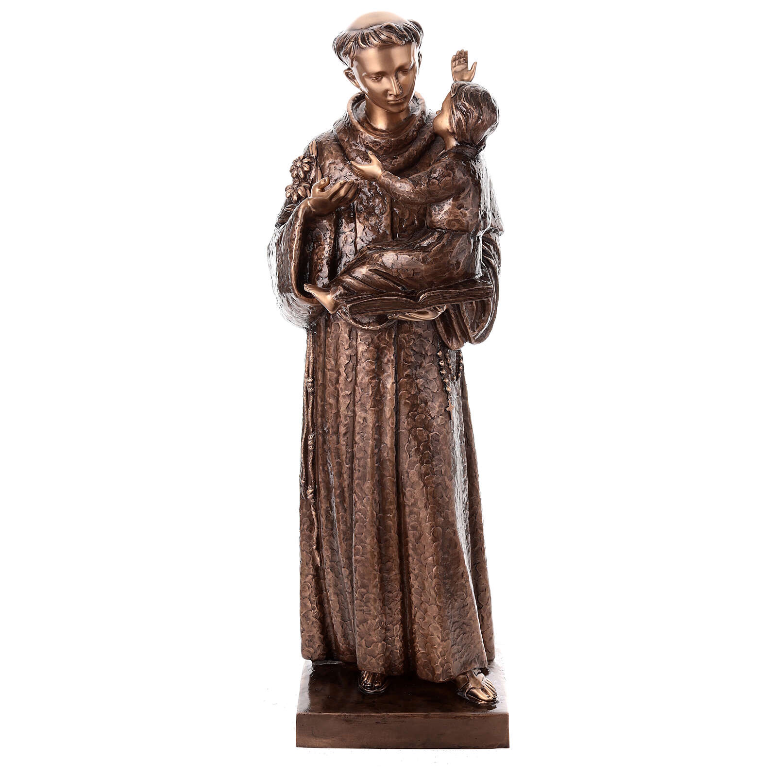 statuie-sfantul-anton-padova-pruncul-isus-bronz-120-cm Statuie Sfântul Anton de Padova din bronz – 120 cm