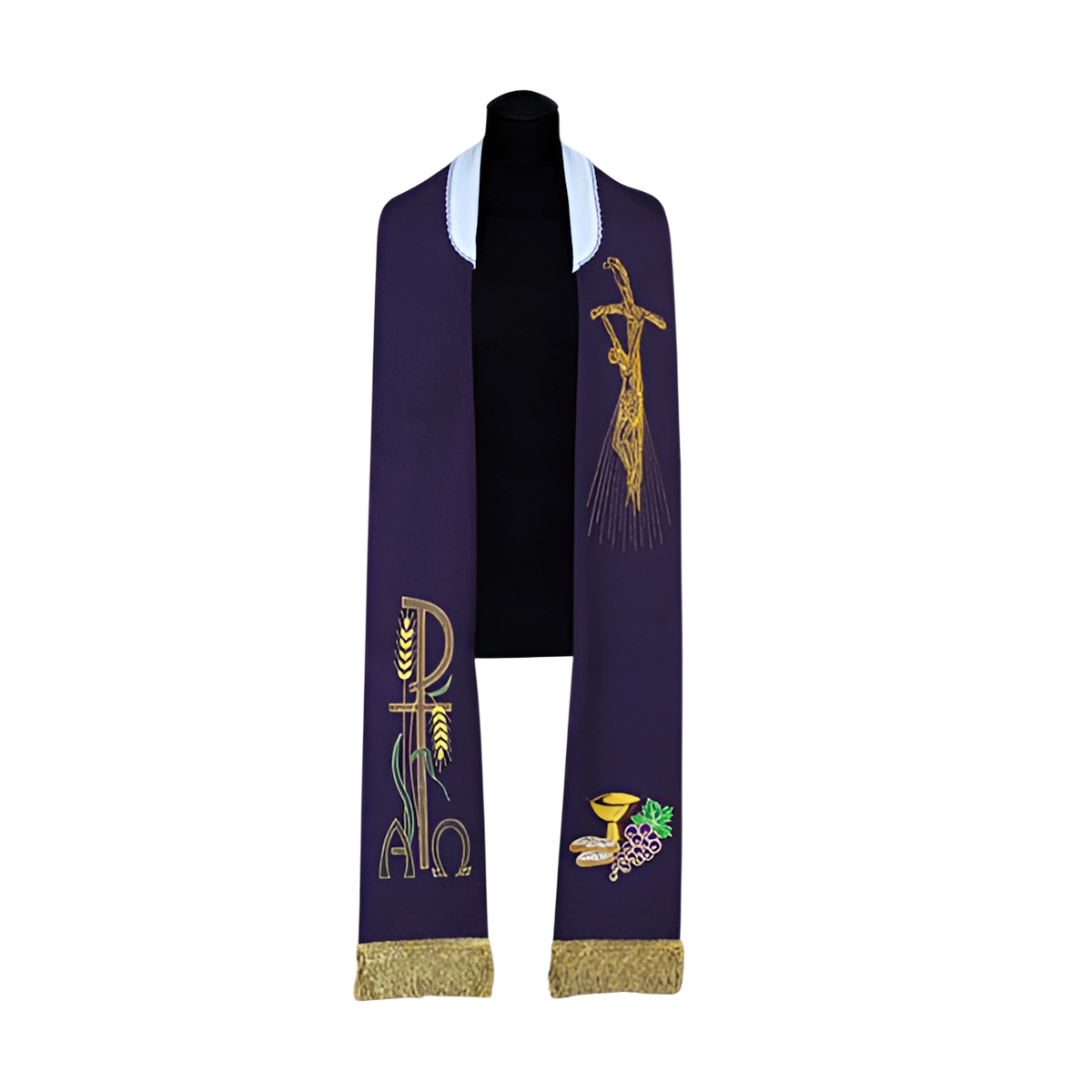 stola 202 Stola brodata cruce violet