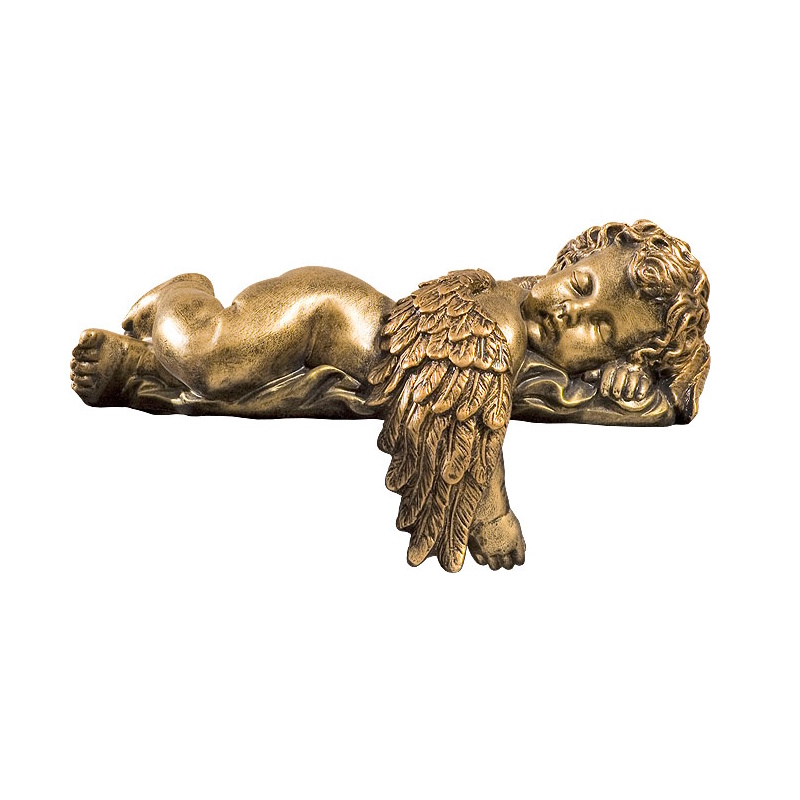 inger-adormit-cu-aripi-bronz-43-cm Înger adormit cu aripi, auriu – 43 cm
